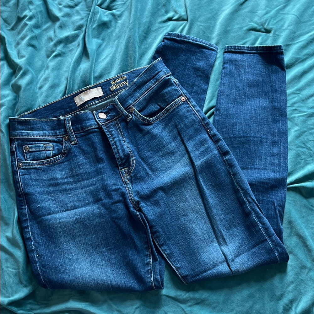 7 For All Mankind Dark Blue Skinny Jeans